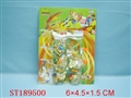 ST189500 - 12只灯光三爪锌合金明苯铁脚陀螺