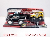 ST217260 - 惯性车皮卡警车拖车(三色混装)