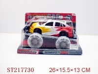 ST217730 - 惯性火龙明轮越野车/音乐.灯光.4灯红蓝2闪.包电(白.红)