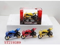 ST219389 - DIE-CAST METAL MOTORBIKE MODEL WITH  MUSIC （BATTRTY）RED，BLUE，YELLOW