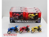 ST219392 - DIE-CAST METAL MOTORBIKE MODEL(6PCS,RED,BLUE,YELLOW)