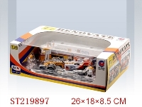 ST219897 - 1:87货柜车4个公仔和1只1:32方程车