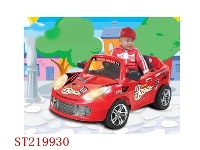 ST219930 - B/O BABY CAR WITH LIGHT AND MUSIC (YELLOW RED SILVER BLUE)
