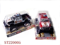 ST220005 - 越野镀座皮卡警车(红、黑混装)