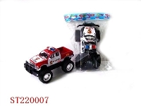 ST220007 - 越野镀座皮卡警车(红、黑混装)