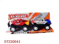 ST220041 - 惯性越野火纹屏封皮卡车（2只装）