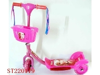 ST220179 - BABY SCOOTER WITH LIGHT AND MUSIC(GREEN RED PINK BLACK )