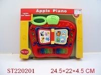 ST220201 - APPLE PIANO WITH LIGTH AND MUSIC (USE 2 "AA" BATTRTY)