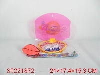 ST221872 - BARBIE TRANSPARENT BASKETBALL BOARD WITH 8CM BALL