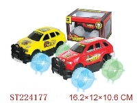 ST224177 - 惯性车(车轮带灯.包电)/二款混装(红.蓝.黄)宝马.保时捷