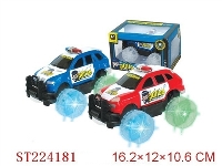 ST224181 - 惯性警车(车轮带灯.包电)/二款混装(红.蓝.黑)宝马.保时捷