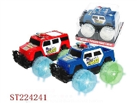 ST224241 - 惯性警车(车轮带灯.包电)/二款混装(红.蓝.黑)悍马