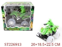 ST226913 - BEN10惯性明轮沙滩摩托带IC+闪光灯（有坐人）一款一色装