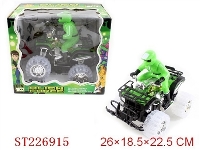 ST226915 - BEN10惯性明轮沙滩摩托带IC+闪光灯（有坐人）一款一色装