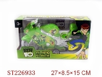 ST226933 - BEN10惯性摩托车带IC+闪灯光 一款一色装