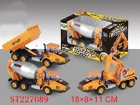 ST227089 - DIE-CAST PULL BACK ENGINEERING TRUCK