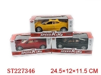 ST227346 - B/O CAR WITH OPEN DOOR(RED YELLOW BLUE BLACK)