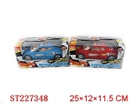 ST227348 - B/O CAR WITH OPEN DOOR(ORANGE RED BLUE)