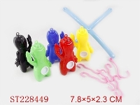 ST228449 - PVC袋吉祥物吊铃实色(五只装，红.绿.蓝.黄．黑)