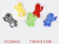 ST228451 - OPP袋吉祥物匙扣色明(五只装，红.绿.蓝.黄．黑）