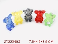 ST228453 - PVC袋小熊色明匙扣（五只装，红.绿.蓝.黄．黑）