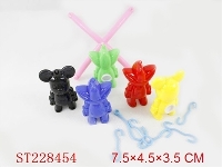 ST228454 - PVC袋小熊锁吊铃实色（五只装，红.绿.蓝.黄．黑）