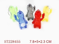 ST228455 - PVC袋吉祥物匙扣色明(五只装，红.绿.蓝.黄．黑）
