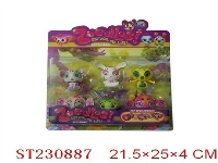 ST230887 - 6PCS 3.2CM ZOOBLES PLAYSET