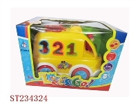 ST234324 - 电动万向摇摆卡通积木车（带灯光音乐）