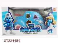 ST234454 - B/O SMURFS CAR WITH LIGHT & MUSIC