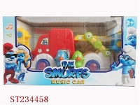 ST234458 - B/O SMURFS CAR WITH LIGHT & MUSIC