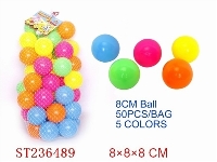 ST236489 - 8CM BALL( 5 COLOR ) 50PCS