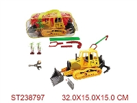 ST238797 - 二款拆装惯性推土工程车(2树)