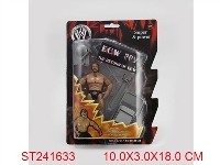 ST241633 - WWE摔角斗士18公分人偶+椅子+工具+钟+拐杖