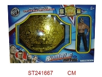 ST241667 - WWE摔角斗士世界重量级腰带+18公分人偶