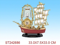 ST242686 - 帆船台灯钟