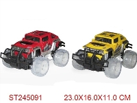 ST245091 - 1：18四通灯光遥控越野车（红黄蓝3色混装）