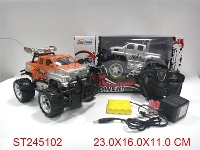 ST245102 - 1：18四通灯光遥控越野车（包电）