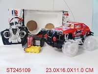 ST245109 - 1：18四通灯光遥控越野车（包电）