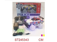 ST245343 - 1:24四通越野警车系列明轮带闪灯、带警声、包电