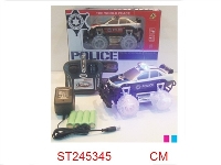 ST245345 - 1:24四通越野警车系列明轮带闪灯、带警声、包电