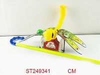 ST249341 - 手推蜻蜓带闪光+音乐（蓝/绿2色）