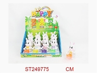 ST249775 - WIND UP RABBIT WITH DRUM CANDY TOY (12PCS/BOX)