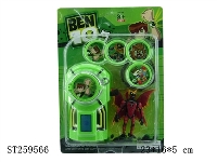 ST259566 - 第六代BEN10灯光音乐发射器（包电）配BEN10公仔