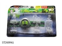 ST260941 - 6只BEN10透明公仔+灯光手表 