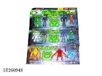 ST260948 - BEN10公仔4只+发射器（3款）