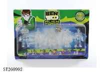 ST260992 - 5只装3吋透明BEN10公仔