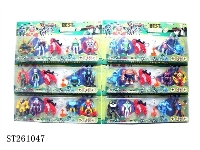 ST261047 - 4吋BEN10公仔4只+飞轮斗士车全套（6款）