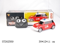 ST262569 - 1：24红色警车（带警笛音乐声）遥控车