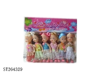 ST264329 - Six 3.5 -inch solid body small Barbie